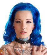 Wąska obroża na szyję z pierścieniem Bad Kitty