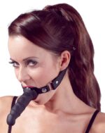 Półokrągły knebel do ust z dildo