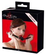 Czarny knebel kulkowy oddychający Bad Kitty