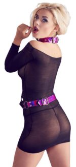 Metaliczna klamra w odcieniu fuksji Bad Kitty S-L