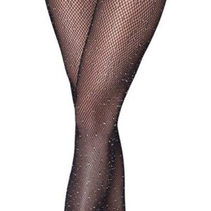 Czarne otwarte rajstopy z wycięciami po bokach od Cottelli S-L