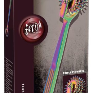 Wytrzymały metalowy wiatraczek Rainbow Triple Pinwheel