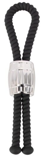 Czarna pętla na penisa Heavy Rope Cock Strap od Rebel