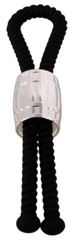 Czarna pętla na penisa Heavy Rope Cock Strap od Rebel