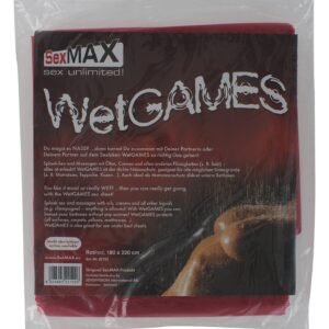 WetGAMES – Mata do Mokrej Zabawy Bez Granic 180 x 220 cm czerwona