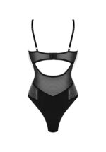 Czarne body ze srebrną ozdobą od Obsessive  M/L