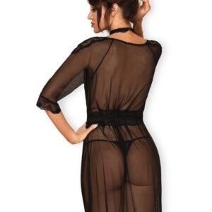 Bielizna-Lucita peniuar czarny  S/M