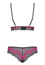 Czarno-różowy komplet bielizny od Obsessive M/L