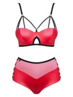 2-częściowy czerwony komplet bielizny od Obsessive S/M