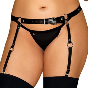 Połyskujący pas do pończoch od Obsessive XL/XXL