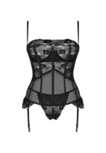 Czarny gorset i stringi od Obsessive XL/2XL