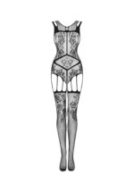 Bodystocking z kwiatowo-geometrycznym wzorem S/M/L