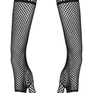 Czarne siatkowane mitenki od Obsessive