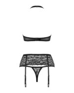 3-częściowy czarny komplet bielizny od Obsessive S/M