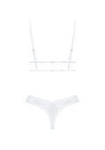 Biały koronkowy komplet bielizny od Obsessive XL/2XL