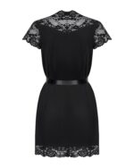 Czarny szlafrok z krótkim rękawem od Obsessive S/M