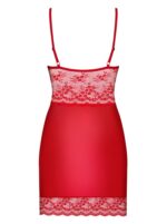 Czerwona satynowa koszulka i stringi od Obsessive S/M