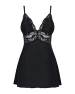 Seksowna czarna nocna koszulka i stringi od Obsessive L/XL