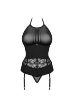 Czarny gorset i stringi od Obsessive M/L