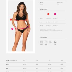 Seksowny komplet bielizny od Obsessive XS/S