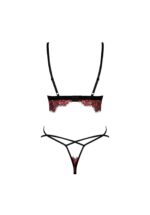 Bordowy komplet bielizny od Obsessive  S/M