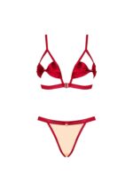 Satynowy komplet z kokardkami od Obsessive S/M