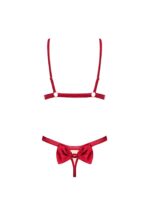 Satynowy komplet z kokardkami od Obsessive L/XL