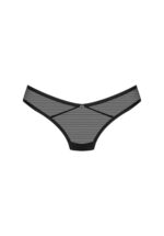 Czarne prześwitujące stringi od Obsessive XL/2XL