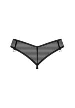 Czarne prześwitujące stringi od Obsessive XL/2XL