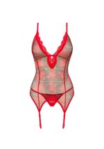Świąteczny gorset i stringi od Obsessive M/L