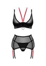 Przezroczysty 3-częściowy komplet bielizny od Obsessive XS/S