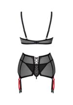 Przezroczysty 3-częściowy komplet bielizny od Obsessive XL/2XL