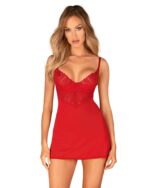 Czerwona koszulka i stringi od Obsessive M/L