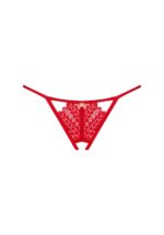 Czerwone stringi z otwartym krokiem od Obsessive XL/2XL