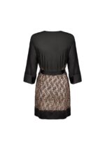 Satynowy peniuar ze zwierzęcym wzorem od Obsessive 2XL/3XL