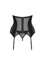 Otwarty czarny gorset i stringi od Obsessive XL/2XL