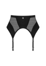 Czarny pas do pończoch od Obsessive XS/S