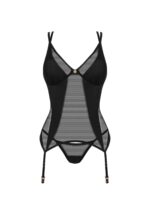 Seksowny czarny gorset i stringi od Obsessive XL/2XL