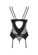 Seksowny czarny gorset i stringi od Obsessive XL/2XL