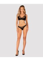 Czarno-przezroczysty komplet bielizny od Obsessive M/L