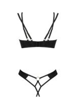 Czarno-przezroczysty otwarty komplet bielizny od Obsessive  M/L