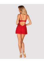 Czerwona koszulka nocna i stringi od Obsessive XL/2XL