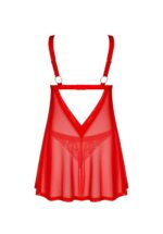 Czerwona koszulka z łącznikiem i stringi od Obsessive XL/2XL