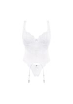 Biały gorset i stringi od Obsessive  S/M