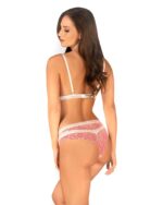 Koronkowy komplet bielizny z kwiatowym wzorem od Obsessive L/XL