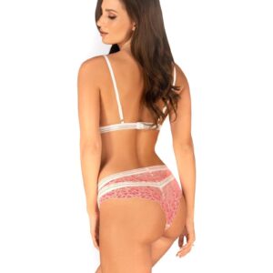 Koronkowy komplet bielizny z kwiatowym wzorem od Obsessive L/XL