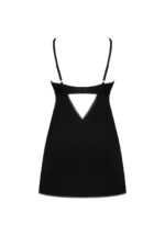 Czarno różowa koszulka i stringi od Obsessive M/L