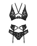 Komplet bielizny 3-częściowy od Obsessive M/L