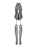 Bodystocking z roślinnym motywem XL/XXL