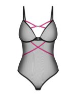 Przezroczyste body z fioletowymi paskami XL/2XL